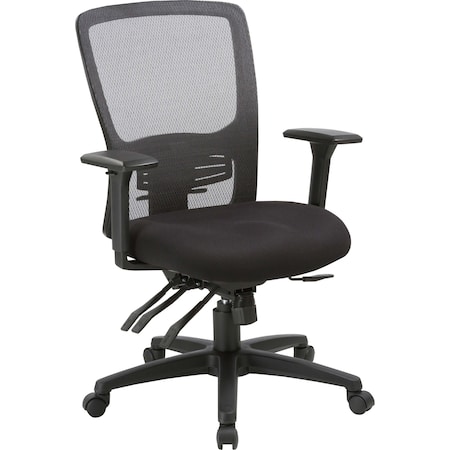 Lorell Ratchet High-Back Mesh Chair, Black LLR86220